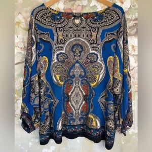 Alfani•Paisley Blouse•Sz 1X